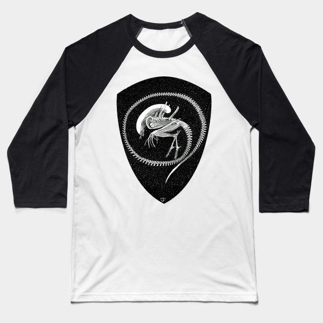 Xenomorph Baseball T-Shirt by tristan.r.rosenkreutz